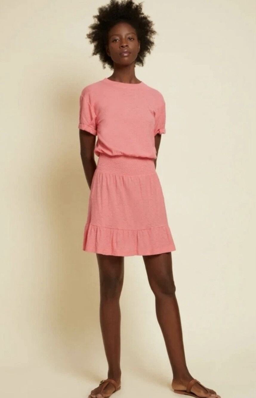 Nation LTD Women's Moxie T Shirt Dress Pink Peach Color size S